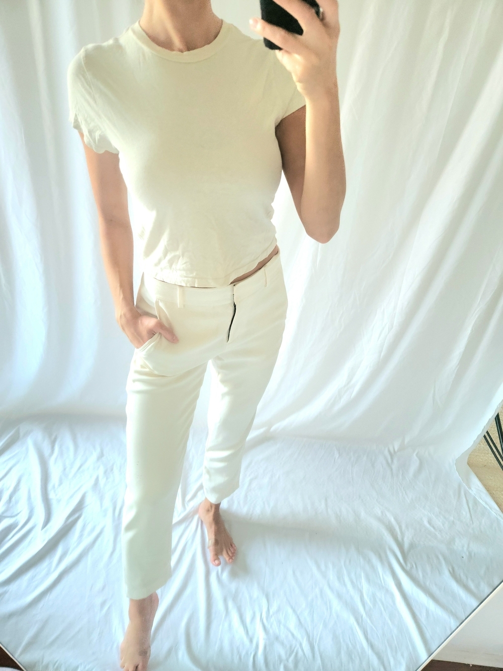 TALENTLESS Cream Short Sleeve Crewneck Tee